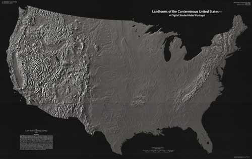 SET, LANDFORMS OF CONTERMINOUS US, US