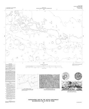 TOPOGRAPHIC MAP AEOLIS NW OF MARS