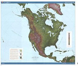 SHADED RELIEF OF NORTH AMERICA