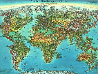 A CENTURY OF GREAT EARTHQUAKE, 1897-1996