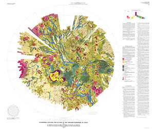 GEOMORPHIC MAP NORTHERN HEMISPHERE VENUS