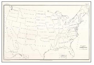 US 5D OUTLINE WITH STATE NAMES, US