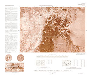 TOPO MAP OF SYRTIS MAJOR QUADRANGLE MARS