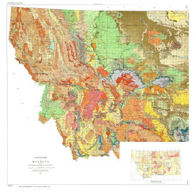 GEOLOGIC MAP OF MONTANA, WEST HALF, MT