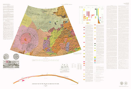 GEOLOGIC MAP ARCADIA QUADRANGLE MARS