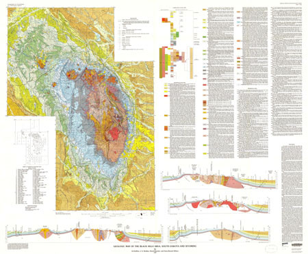 GEOLOGIC MAP OF BLACK HILLS AREA, SD, WY