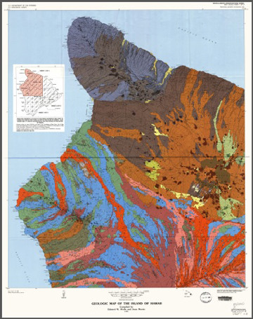 GEOLOGIC MAP THE ISLAND OF HAWAII, HI