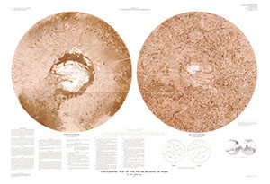 TOPOGRAPHIC MAPS POLAR, WEST, EAST MARS