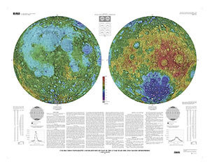 SHADED RELIEF MAPS OF LUNAR HEMISPHERES