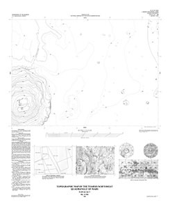 TOPOGRAPHIC THARSIS NW QUADRANGLE MARS