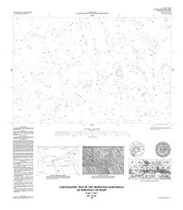 TOPOGRAPHIC MEMNONIA NW QUADRANGLE MARS
