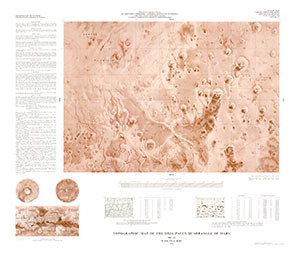 TOPOGRAPHIC OXIA PALUS QUADRANGLE MARS