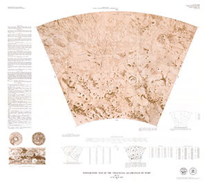 TOPOGRAPHIC THAUMASIA QUADRANGLE MARS