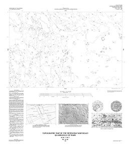TOPOGRAPHIC MEMNONIA NE QUADRANGLE MARS