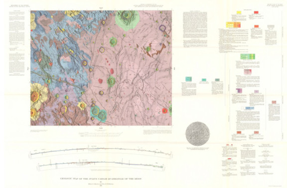 JULIUS CAESAR, GEOLOGIC MAP OF, THE MOON